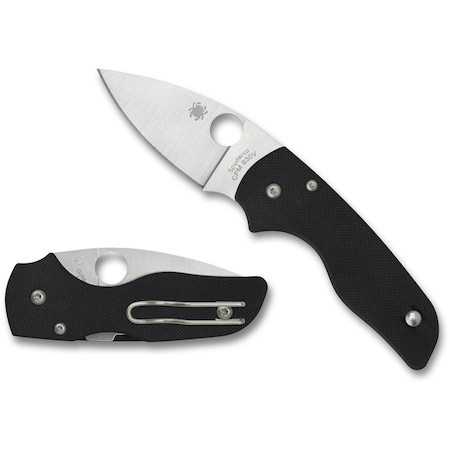 Spyderco 2024 Spyderco Lil' Native G-10 Black Compression Lock Plain SPY-C230GP